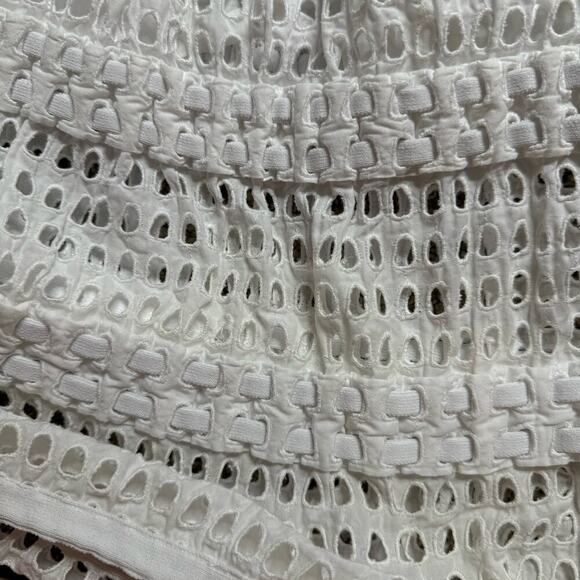 Johnathan SIMKHAI Eyelet Fit And Flare White Dress Size 4 - Picture 3 of 7